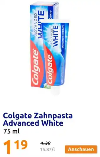 Action Colgate Zahnpasta Advanced White 75ml Angebot