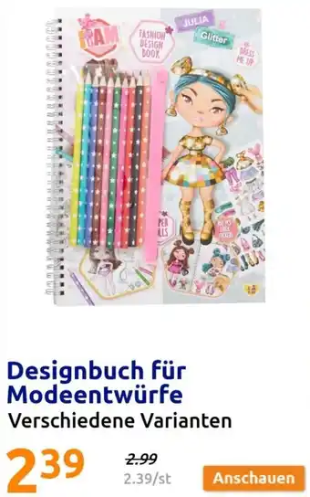 Action Designbuch für Modeentwürfe Angebot