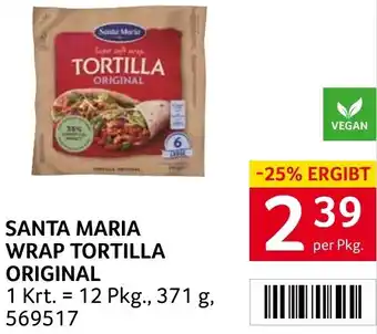 Transgourmet SANTA MARIA WRAP TORTILLA ORIGINAL 371g Angebot