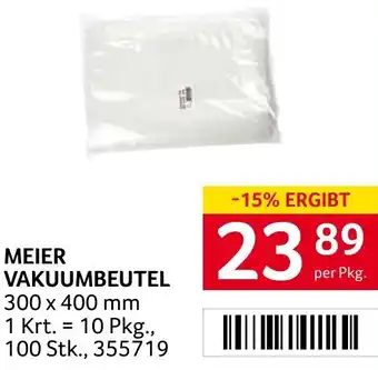 Transgourmet MEIER VAKUUMBEUTEL 300 x 400 mm Angebot