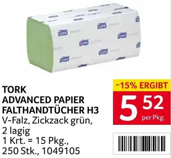 Transgourmet TORK ADVANCED PAPIER FALTHANDTÜCHER H3 Angebot