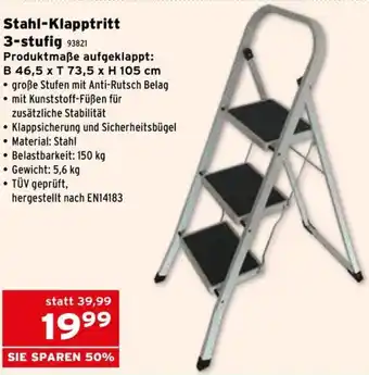 Salzburger Lagerhaus Stahl-Klapptritt 3-stufig Angebot