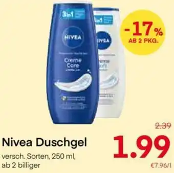 MPreis Nivea Duschgel 250ml Angebot