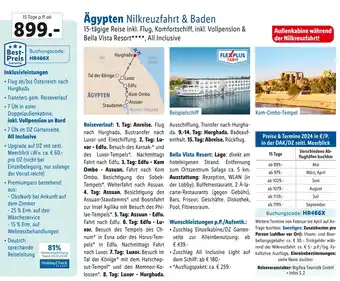Lidl Reisen Ägypten Nilkreuzfahrt & Baden 15 Tage Angebot