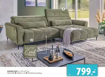Polstermöbel Fischer ECKSOFA STOFF ca. 179 x 277 cm Angebot