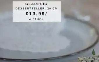 GLADELIG DESSERTTELLER, 20 CM