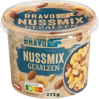 PENNY Bravo Nussmix gesalzen Penny 275 Gramm 1 Packung Angebot