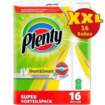 PENNY Plenty Küchenrolle Short & Smart od. Original Penny 16 Rollen 1 Packung Angebot