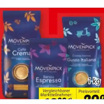 Lidl Mövenpick Kaffee verschiedene Sorten Lidl 1 Kilogramm 1 Packung Angebot