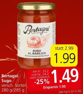 Spar Bertagni Sugo Angebot