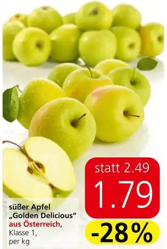 Spar süßer Apfel Golden Delicious Angebot