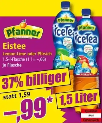 Norma Eistee Lemon-Lime oder Pfirsich Angebot