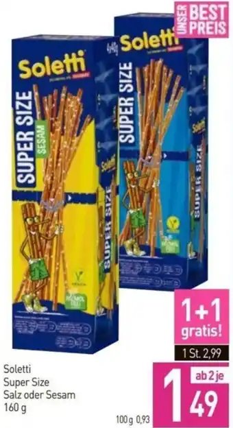 Sutterlüty Soletti Super Size Salz oder Sesam Angebot
