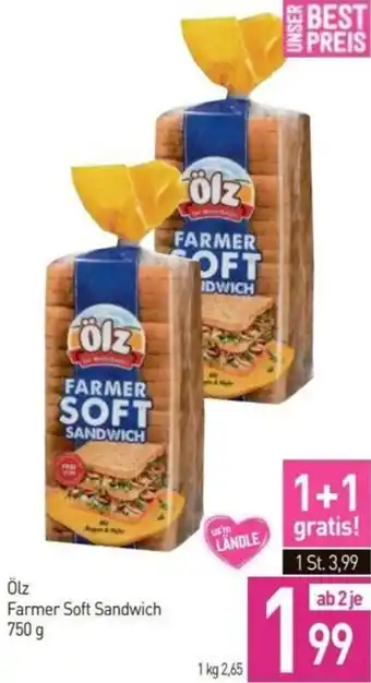 Sutterlüty Ölz Farmer Soft Sandwich 750g Angebot