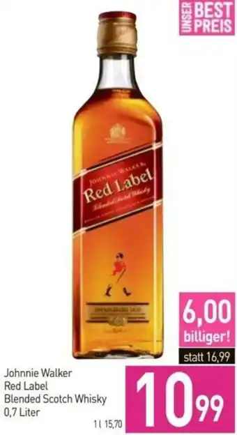 Sutterlüty Johnnie Walker Red Label Blended Scotch Whisky 0,7 Liter Angebot