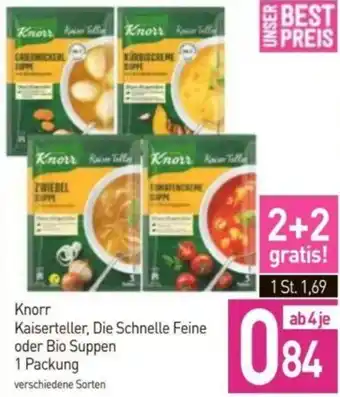 Sutterlüty Knorr Kaiserteller, Die Schnelle Feine oder Bio Suppen Angebot