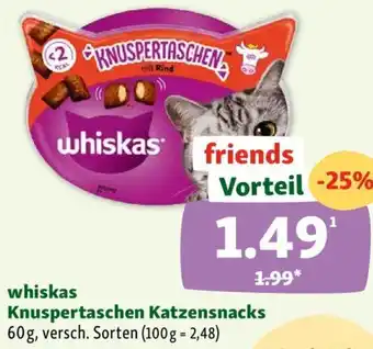 Fressnapf whiskas Knuspertaschen Katzensnacks Angebot