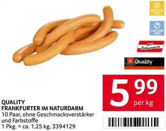 Transgourmet QUALITY FRANKFURTER IM NATURDARM Angebot
