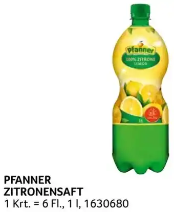 Transgourmet PFANNER ZITRONENSAFT Angebot