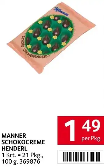 Transgourmet MANNER SCHOKOCREME HENDERL Angebot