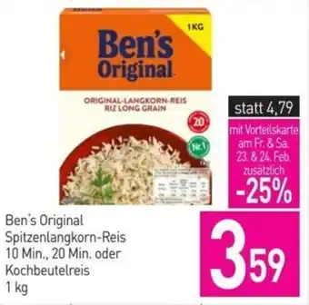 Sutterlüty Ben's Original Spitzenlangkorn-Reis 10 Min., 20 Min. oder Kochbeutelreis Angebot