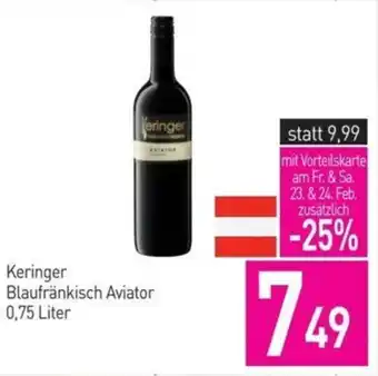 Sutterlüty Keringer Blaufränkisch Aviator 0.75 Liter Angebot