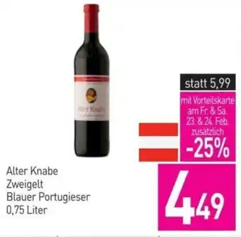 Sutterlüty Alter Knabe Zweigelt Blauer Portugieser 0.75 Liter Angebot