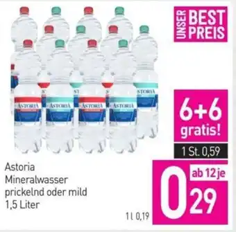 Sutterlüty Astoria Mineralwasser prickelnd oder mild 1.5 Liter Angebot
