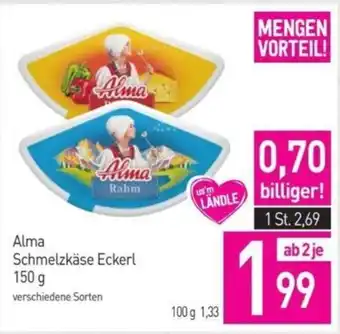 Sutterlüty Alma Schmelzkäse Eckerl 150g Angebot