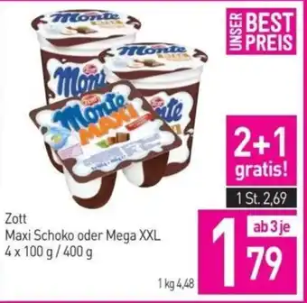 Sutterlüty Zott Maxi Schoko oder Mega XXL 4 x 100 g / 400 g Angebot