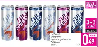 Sutterlüty Full Speed Energydrink regular, sugarfree oder Waldbeere 250 ml Angebot