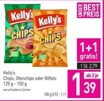 Sutterlüty Kelly's Chips, Ofenchips oder Riffels 125 g - 150 g Angebot