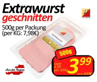 Wurstico Extrawurst geschnitten 500g Angebot