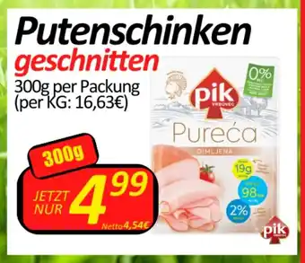 Wurstico Putenschinken geschnitten 300g Angebot