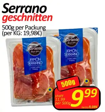 Wurstico Serrano geschnitten 500g Angebot