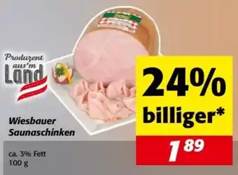 Nah&Frisch Wiesbauer Saunaschinken 100g Angebot