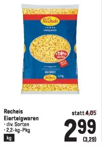 Metro Recheis Eierteigwaren 2.2kg Angebot