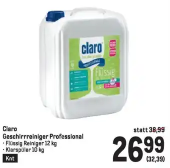 Metro Claro Geschirrreiniger Professional Angebot