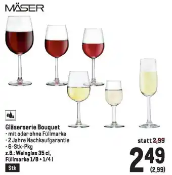 Metro Gläserserie Bouquet Angebot
