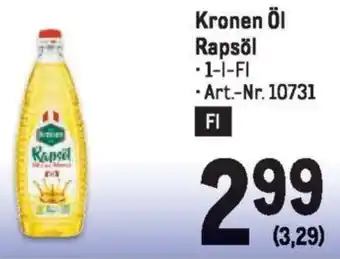 Metro Kronen Öl Rapsöl 1L Angebot