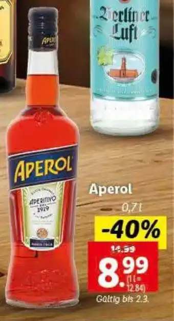 Lidl Aperol 0.7L Angebot