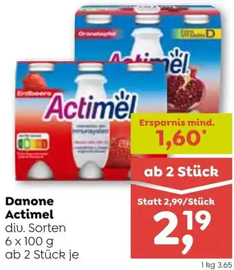 ADEG Danone Actimel 6 x 100 g Angebot