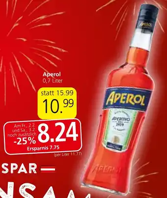 Strasser Markt Aperol 0.7 Liter Angebot