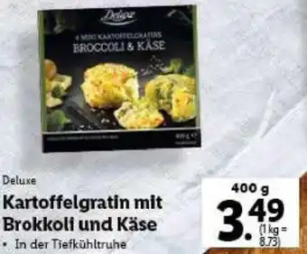 Lidl Deluxe Kartoffelgratin mit Brokkoli und Käse 400g Angebot
