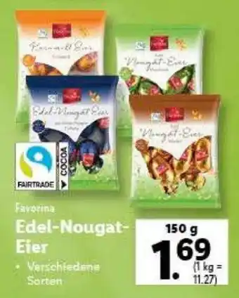 Lidl Favorina Edel-Nougat- Eier 150g Angebot