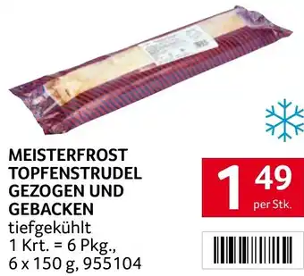 Transgourmet MEISTERFROST TOPFENSTRUDEL GEZOGEN UND GEBACKEN 6x 150g Angebot