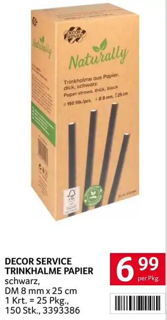 Transgourmet DECOR SERVICE TRINKHALME PAPIER 8mm x 25cm Angebot