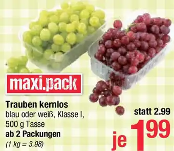 Maximarkt Trauben kernlos 500g Angebot