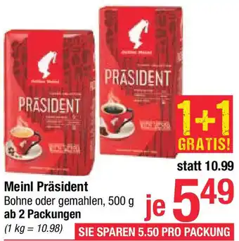 Maximarkt Meinl Präsident 500g Angebot