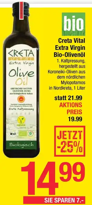 Maximarkt Creta Vital Extra Virgin Bio-Olivenöl Angebot